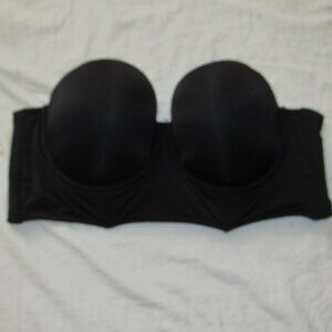 Torrid BOMBSHELL Everyday Strapless Push Up Longline Black Bra sz 46C #12131750